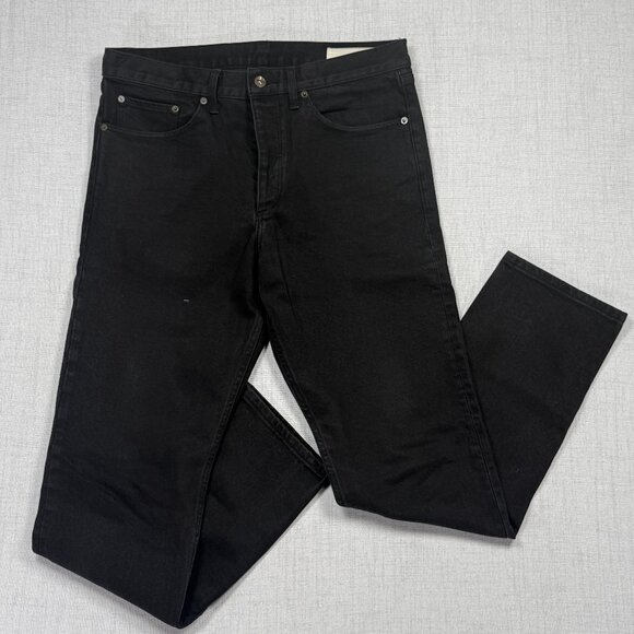 Rag & Bone Fit 3 Classic Fit Jean Black Cotton Blend Straight Leg Denim 33x32 - Picture 1 of 12